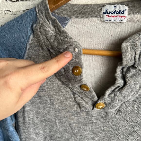 Vintage 70’s-80’s Henley Ragland Single Stitch Shirt Size Medium 16x24 - Picture 4 of 8